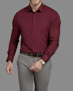 پیراهن دوشین زرشکی مردانه